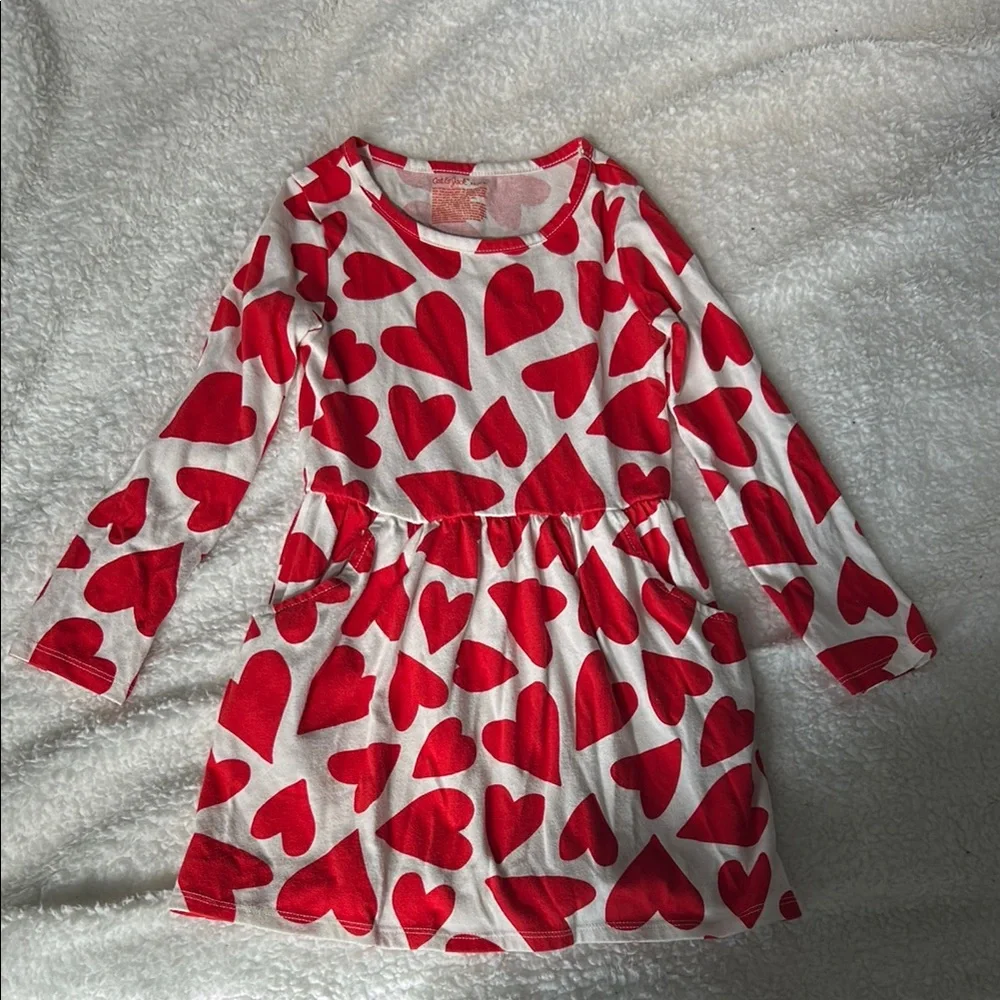 Cat & Jack Girls Heart Dress Valentines Day - Picture 1 of 4